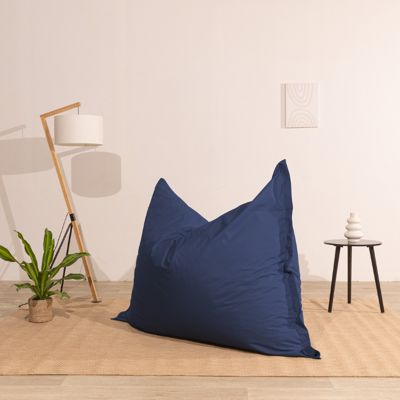 Pouf extérieur imperméable anti-uv déhoussable BANANAIR 140 x 180 cm bleu