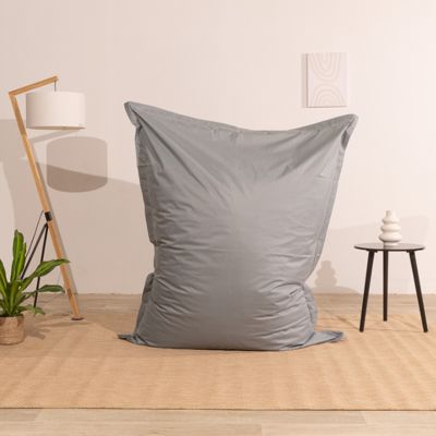 Pouf extérieur imperméable anti-uv déhoussable BANANAIR 140 x 180 cm gris clair
