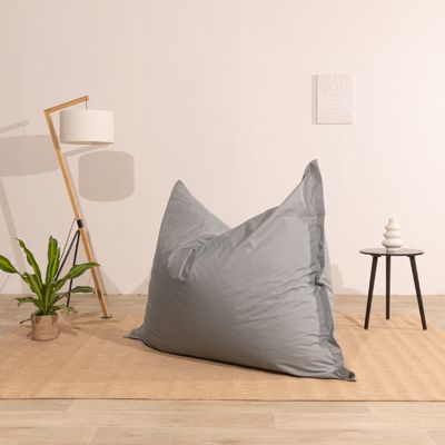 Pouf extérieur imperméable anti-uv déhoussable BANANAIR 140 x 180 cm gris clair