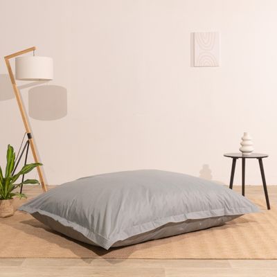 Pouf extérieur imperméable anti-uv déhoussable BANANAIR 140 x 180 cm gris clair