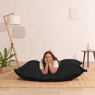Pouf extérieur imperméable anti-uv déhoussable BANANAIR 140 x 180 cm noir