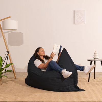 Pouf extérieur imperméable anti-uv déhoussable BANANAIR 140 x 180 cm noir