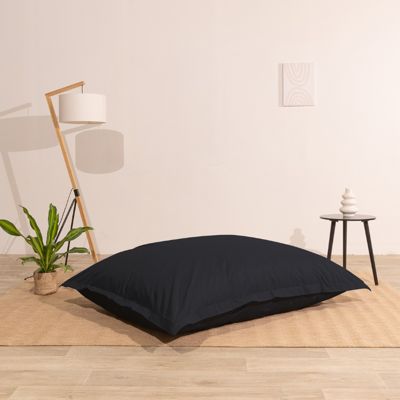 Pouf extérieur imperméable anti-uv déhoussable BANANAIR 140 x 180 cm noir