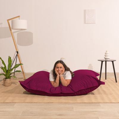 Pouf extérieur imperméable anti-uv déhoussable BANANAIR 140 x 180 cm rouge