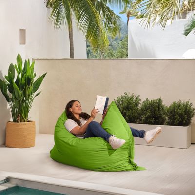 Pouf extérieur imperméable anti-uv déhoussable BANANAIR 140 x 180 cm vert