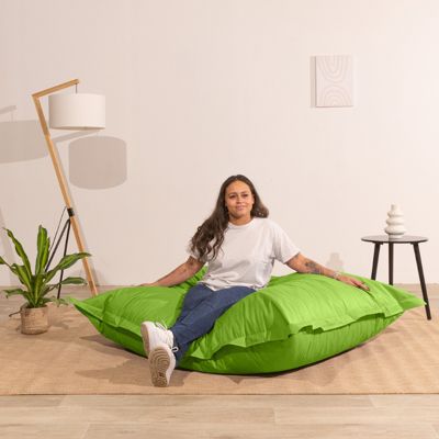 Pouf extérieur imperméable anti-uv déhoussable BANANAIR 140 x 180 cm vert