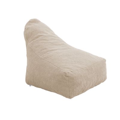 Pouf fauteuil XXL d'intérieur en tissu sherpa - 120x70x90 cm - Beige