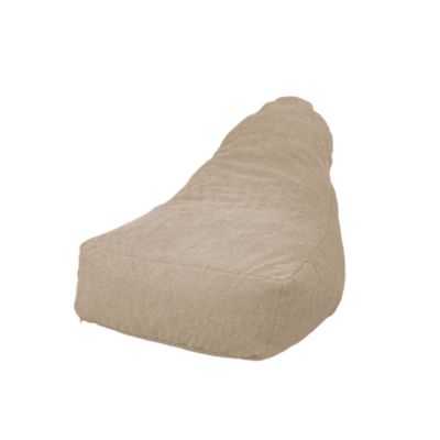 Pouf fauteuil XXL d'intérieur en tissu sherpa - 120x70x90 cm - Beige