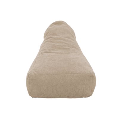 Pouf fauteuil XXL d'intérieur en tissu sherpa - 120x70x90 cm - Beige