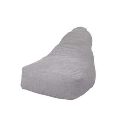 Pouf fauteuil XXL d'intérieur en tissu sherpa - 120x70x90 cm - Gris clair