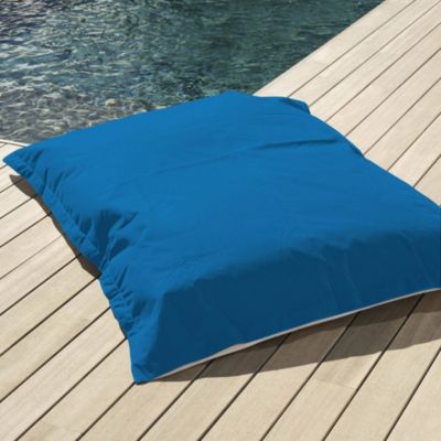 Pouf Géant XXL Déhoussable, Flottant pour Piscine, Deco Arts Bleu pétrole