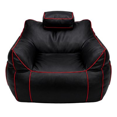 Pouf gaming en similicuir BANANAIR 100x110 cm rouge