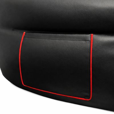 Pouf gaming en similicuir BANANAIR 100x110 cm rouge