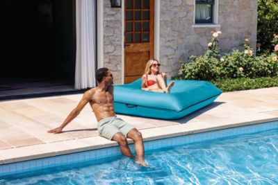 Pouf géant XXL vert citron/bleu 198 x 157 cm Intex
