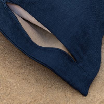 Pouf Intérieur XXL - Housse effet Lin - 190x155cm  - Bleu
