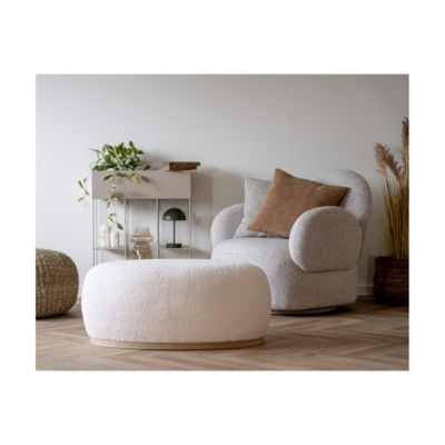 Pouf Manhattan, Blanc, Polyester, 88,5x54,5x36 cm, EPIKASA