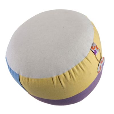 Pouf multicolore Joa en coton l.44 x H.28 cm