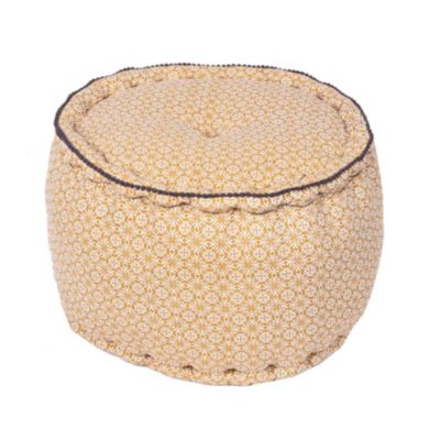Pouf Native all over Deco&Co curry H. 30 x l. 40cm Castorama