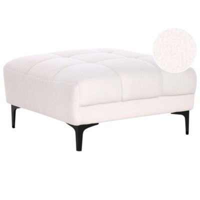 Pouf ottoman  entissu blanc ALNES