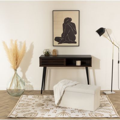 Pouf pliant double "Lysandre" beige - Atmosphera Créateur d'intérieur
