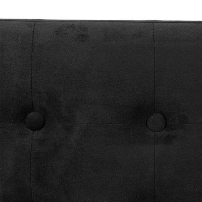 Pouf pliant double Lysandre noir effet velours - Atmosphera