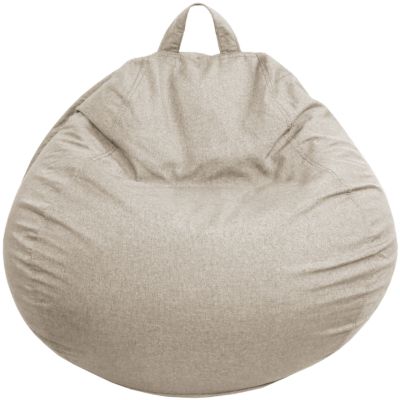 Pouf poire déhoussable en polyester BANANAIR 105 x 85 cm beige