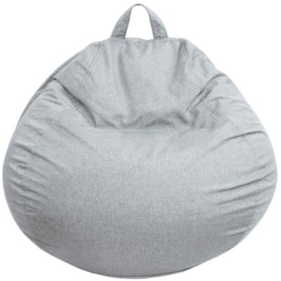 Pouf poire déhoussable en polyester BANANAIR 120 x 100 cm gris