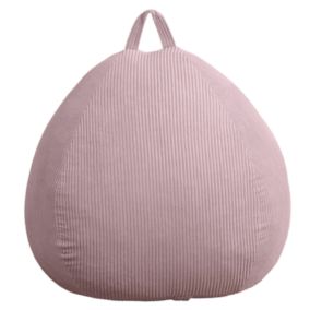 Pouf poire déhoussable velours côtelé BANANAIR 105x85 cm rose