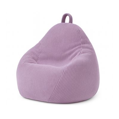 Pouf poire déhoussable velours côtelé BANANAIR 80x70 cm violet parme