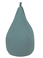 Pouf poire déhoussable bleu Ø75 x H.110 cm
