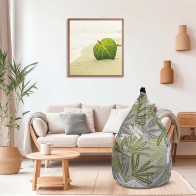 Pouf poire Easy for life ⌀53 x H.110 cm feuillage vert