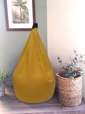 Pouf poire Easy for life ⌀53 x H.110 cm jaune cumin