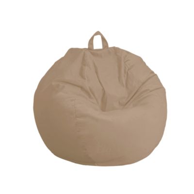 Pouf poire Géant XXL d'intérieur en tissu velours - 120x150 cm - Beige