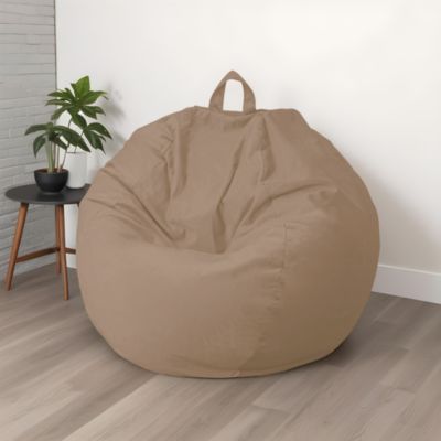Pouf Poire Géant XXL  Velours - 120x150 cm - Beige