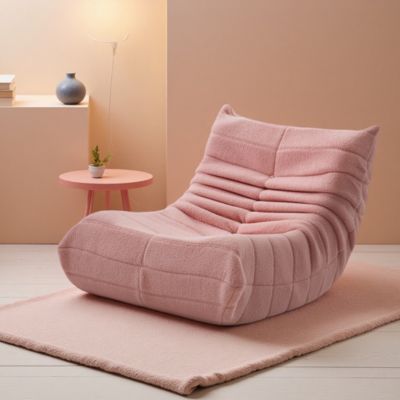 Pouf poire, tissu d'agneau doux, rembourrage haute densité, idéal salon, chambre ou bureau, canapé de sol, Rose