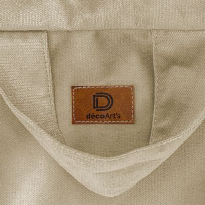 Pouf poire XL d'intérieur en tissu velours - 110x120 cm - Crême