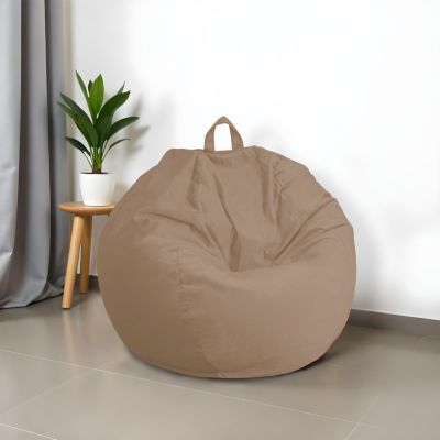 Pouf Poire XL  Velours - 120x110 cm - Beige