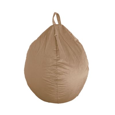 Pouf Poire XL  Velours - 120x110 cm - Beige