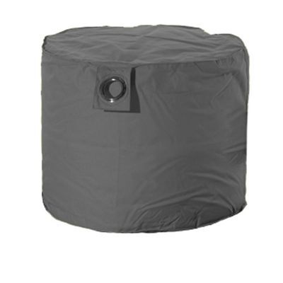 Pouf rond gris Ø45 x h.30 cm