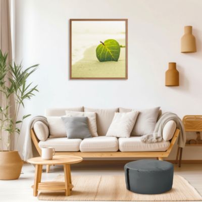 Pouf rond gris ⌀48 x H.27 cm Easy for life