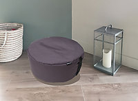 Pouf rond gris Easy For Life Ø48x100cm