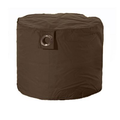 Pouf rond gris poivre Ø45 x h.30 cm