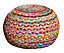Pouf rond juste multicolore Deco&Co H.40 x l.40 cm