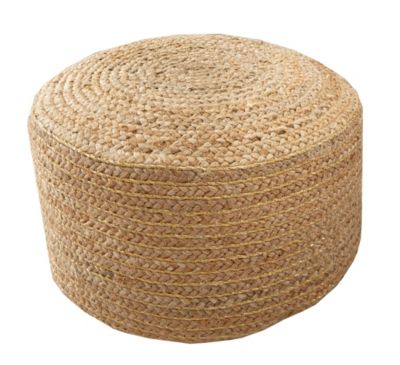Pouf rond jute tressé Deco&Co Ø40 x H.30cm Castorama