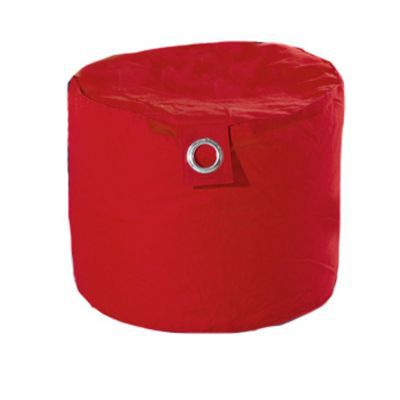 Pouf rond rouge Ø45 x h.30 cm