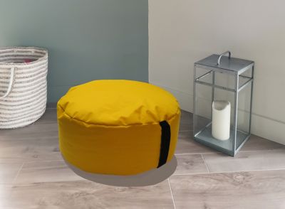 Pouf rond rouge Ø48 x H27 cm