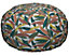 Pouf rond souple Ornami L.60 x H.40 cm multicouleurs