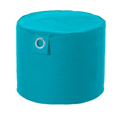 Pouf rond turquoise Ø45 x h.30 cm