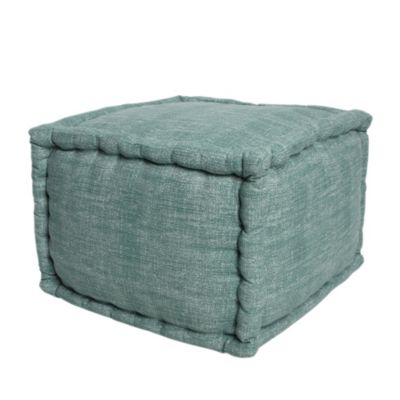 Pouf Soan Chambray JBY Creation vert l.40 x H.30 cm