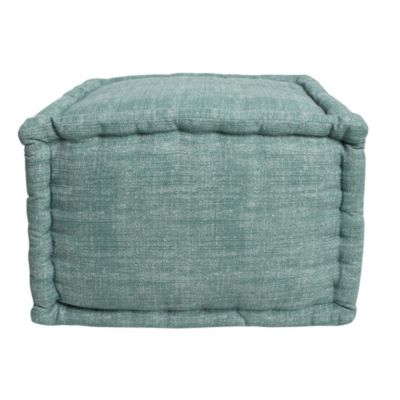 Pouf Soan Chambray JBY Creation vert l.40 x H.30 cm